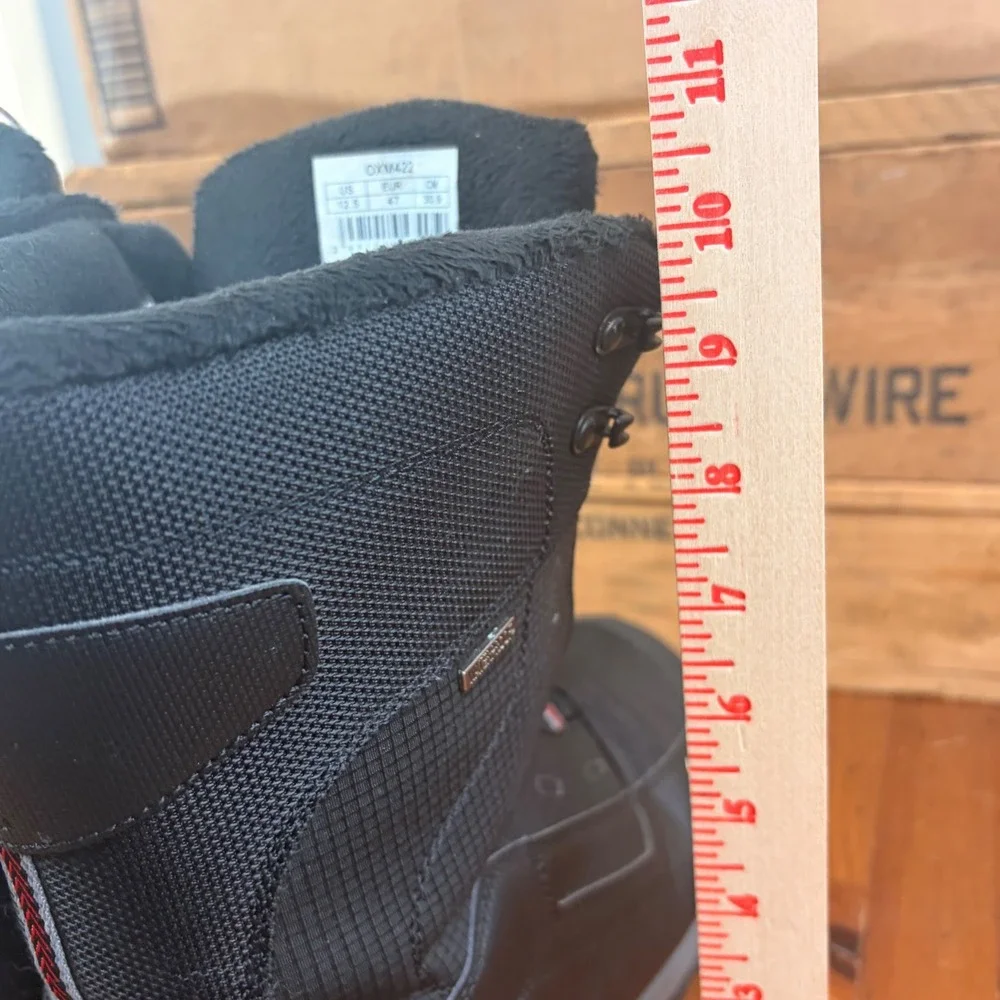 Rockmark OXM422 Mens Black Waterproof Winter Snow‎ Boots Fleece Lined Size 12.5